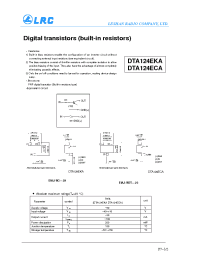 Datasheet DTA124EKA manufacturer Leshan Radio