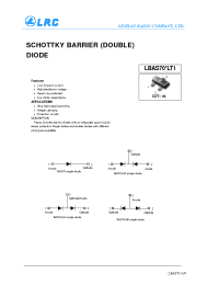 Datasheet LBAS70LT1 manufacturer Leshan Radio