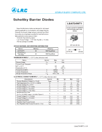 Datasheet LBAT54WT1 manufacturer Leshan Radio