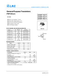 Datasheet LBC807-16LT1 manufacturer Leshan Radio