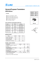 Datasheet LBC817-40LT1 manufacturer Leshan Radio