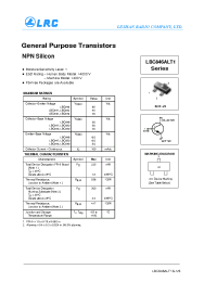 Datasheet LBC846ALT1 manufacturer Leshan Radio