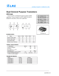 Datasheet LBC846BDW1T1 manufacturer Leshan Radio