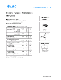 Datasheet LBC857CLT1G manufacturer Leshan Radio