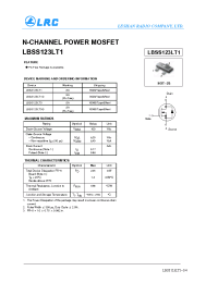 Datasheet LBSS123LT3 manufacturer Leshan Radio