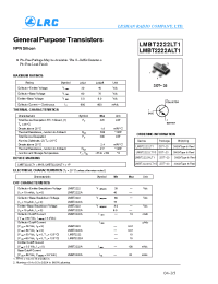 Datasheet LMBT2222ALT1G manufacturer Leshan Radio