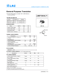 Datasheet LMBT3904LT1 manufacturer Leshan Radio