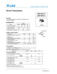 Datasheet LMBTA05LT1G manufacturer Leshan Radio