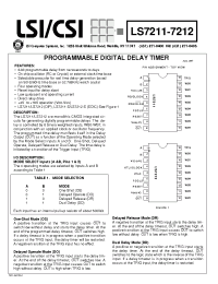 Datasheet LS7211 manufacturer LSI