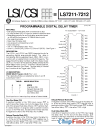 Datasheet LS7211-S manufacturer LSI