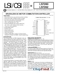 Datasheet LS7260-S manufacturer LSI