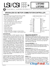 Datasheet LS7262-TS manufacturer LSI