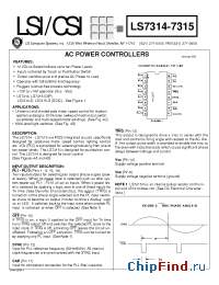 Datasheet LS7314-SWLS7315LS7315-SW manufacturer LSI