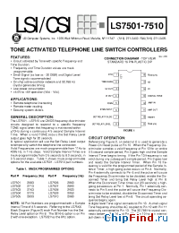 Datasheet LS7510 manufacturer LSI
