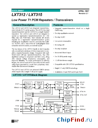 Datasheet LXT315 manufacturer Level One