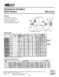 Datasheet 2025-6006-10 manufacturer M/A-COM