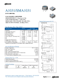 Datasheet A1031 manufacturer M/A-COM