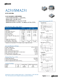 Datasheet A231 manufacturer M/A-COM