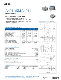 Datasheet A4011 manufacturer M/A-COM