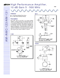 Datasheet AM-123PIN manufacturer M/A-COM