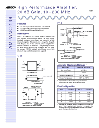 Datasheet AM-136PIN manufacturer M/A-COM
