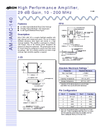 Datasheet AM-140PIN manufacturer M/A-COM