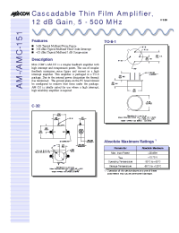 Datasheet AM-151PIN manufacturer M/A-COM