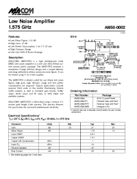 Datasheet AM50-0002RTR manufacturer M/A-COM