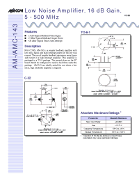 Datasheet AMC-143SMA manufacturer M/A-COM