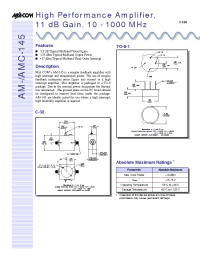 Datasheet AMC-145SMA manufacturer M/A-COM