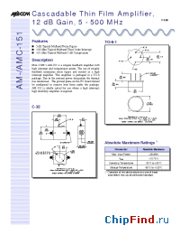 Datasheet AMC-151 manufacturer M/A-COM