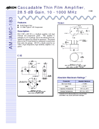 Datasheet AMC-183SMA manufacturer M/A-COM