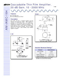 Datasheet AMC-184SMA производства M/A-COM