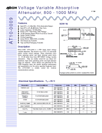 Datasheet AT10-0009 manufacturer M/A-COM