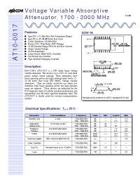 Datasheet AT10-0017TR manufacturer M/A-COM