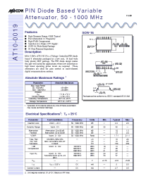 Datasheet AT10-0019 manufacturer M/A-COM