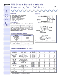 Datasheet AT10-0019-TB производства M/A-COM