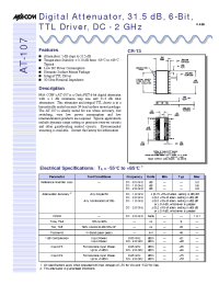 Datasheet AT-107PIN manufacturer M/A-COM