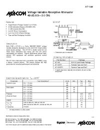 Datasheet AT-108RTR manufacturer M/A-COM