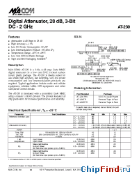 Datasheet AT-230PIN manufacturer M/A-COM