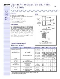 Datasheet AT-232PIN manufacturer M/A-COM