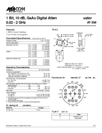 Datasheet AT-358PIN manufacturer M/A-COM