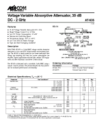 Datasheet AT-635PIN manufacturer M/A-COM