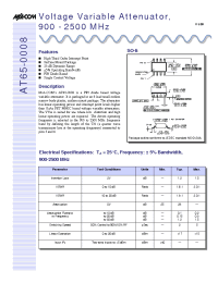 Datasheet AT65-0008TR manufacturer M/A-COM