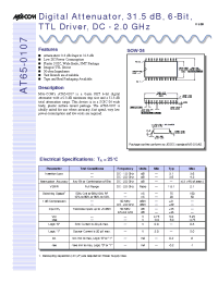 Datasheet AT65-0107TR manufacturer M/A-COM