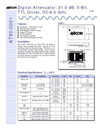 Datasheet AT90-0001-TB manufacturer M/A-COM