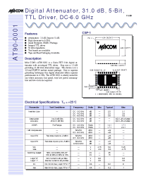 Datasheet AT90-0001TR manufacturer M/A-COM