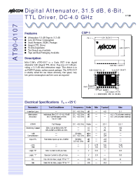 Datasheet AT90-0107-TB manufacturer M/A-COM