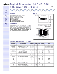 Datasheet AT90-0107TR manufacturer M/A-COM