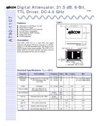 Datasheet AT90-1107 manufacturer M/A-COM
